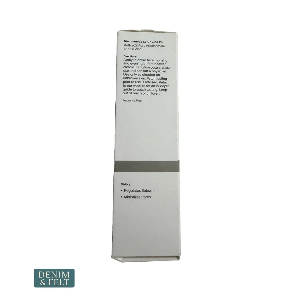 NEW The Ordinary Niacinamide 10% + Zinc 1% High Strength Blemish Serum 30ml 1oz